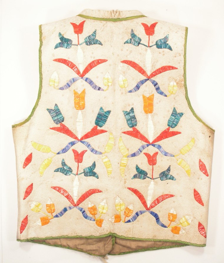 Benjamin Reifel is believed to have worn this quilled vest as a young boy. Raised on the Rosebud Reservation in a bilingual Lakota-English home, he made history in 1960 as the first Oceti Sakowin tribal citizen elected to the U.S. Congress.
