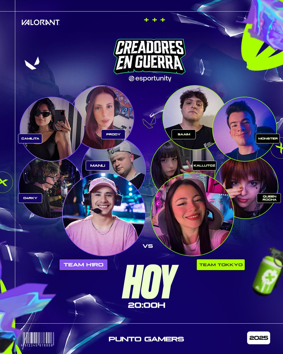 PUNTO GAMERS (@puntogamers_) on Twitter photo ¡ES HOY!
Esta noche comienza #CEG junto a <a href="/esportunitygg/">esportunity</a> . ¡Vamos! 🚀
🟣 <a href="/h1ro_tv/">H1RO</a> <a href="/ProdyX86/">Vane Mollo</a> <a href="/camilita/">camilita</a> <a href="/darkyssj/">DG darky</a> <a href="/manucrespoo/">manucrespoo</a>
🟢 <a href="/tokkkyo_/">𝐁𝐫𝐞𝐧𝐝𝐚 | 𝐓𝐨𝐤𝐤𝐤𝐲𝐨</a> <a href="/kalluwuu/">KallutoZ</a> <a href="/Monsterseic/">PLS Monsterseic</a> <a href="/queenrochaa/">ro</a> <a href="/elsaaim97/">Facu Scime</a>
⏰ 20:00H
📺 Twitch.tv/puntogamers_ ¡ES HOY!
Esta noche comienza #CEG junto a <a href="/esportunitygg/">esportunity</a> . ¡Vamos! 🚀
🟣 <a href="/h1ro_tv/">H1RO</a> <a href="/ProdyX86/">Vane Mollo</a> <a href="/camilita/">camilita</a> <a href="/darkyssj/">DG darky</a> <a href="/manucrespoo/">manucrespoo</a>
🟢 <a href="/tokkkyo_/">𝐁𝐫𝐞𝐧𝐝𝐚 | 𝐓𝐨𝐤𝐤𝐤𝐲𝐨</a> <a href="/kalluwuu/">KallutoZ</a> <a href="/Monsterseic/">PLS Monsterseic</a> <a href="/queenrochaa/">ro</a> <a href="/elsaaim97/">Facu Scime</a>
⏰ 20:00H
📺 Twitch.tv/puntogamers_