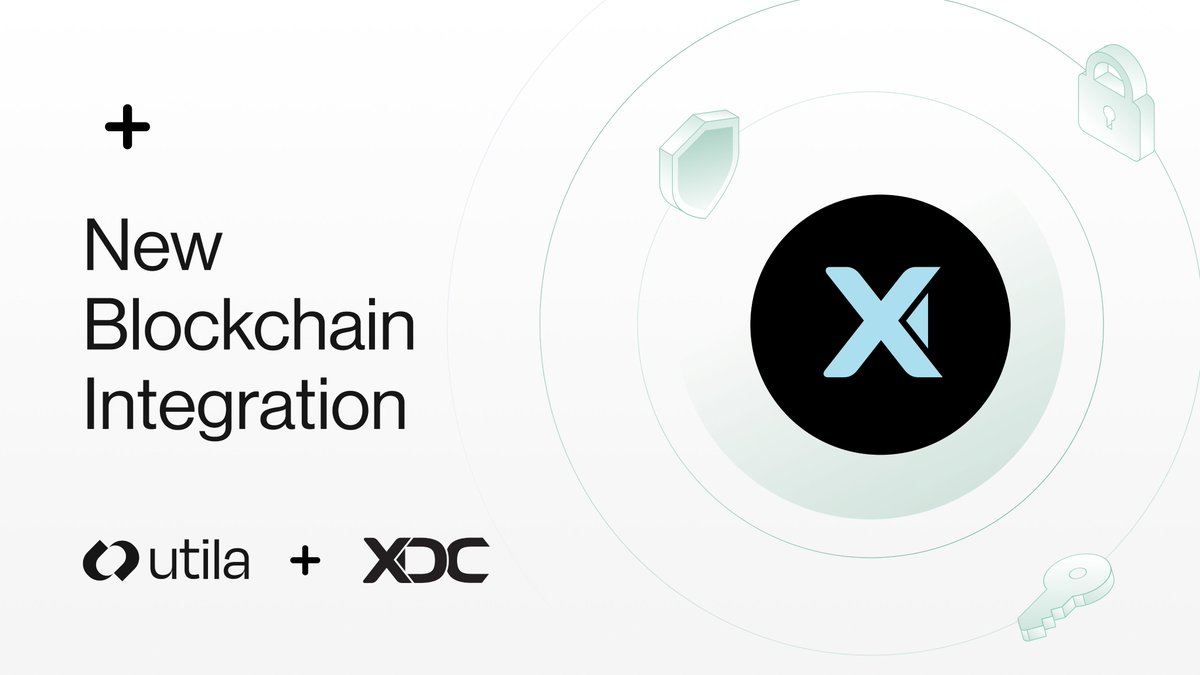 Utila (@utila_io) on Twitter photo 🔥 Utila now supports XDC Network 🌐
We’ve integrated <a href="/XDC_Network_/">XDC Network</a>, an enterprise-grade, EVM compatible Layer-1 blockchain purpose-built for tokenization, RWAs, and trade finance.
This integration enables institutions to securely custody, manage, and build on XDC using Utila’s 🔥 Utila now supports XDC Network 🌐
We’ve integrated <a href="/XDC_Network_/">XDC Network</a>, an enterprise-grade, EVM compatible Layer-1 blockchain purpose-built for tokenization, RWAs, and trade finance.
This integration enables institutions to securely custody, manage, and build on XDC using Utila’s