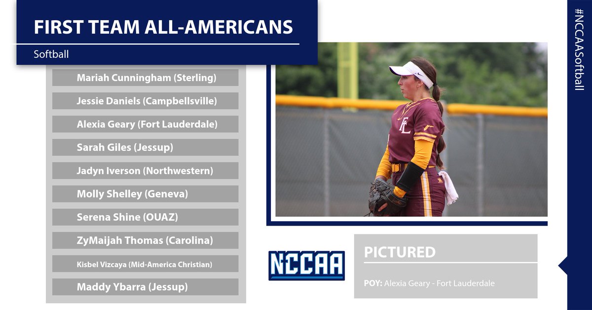 2025 Softball All-Americans Released

READ MORE - the-n.cc/3Hcis6U

#NCCAASoftball