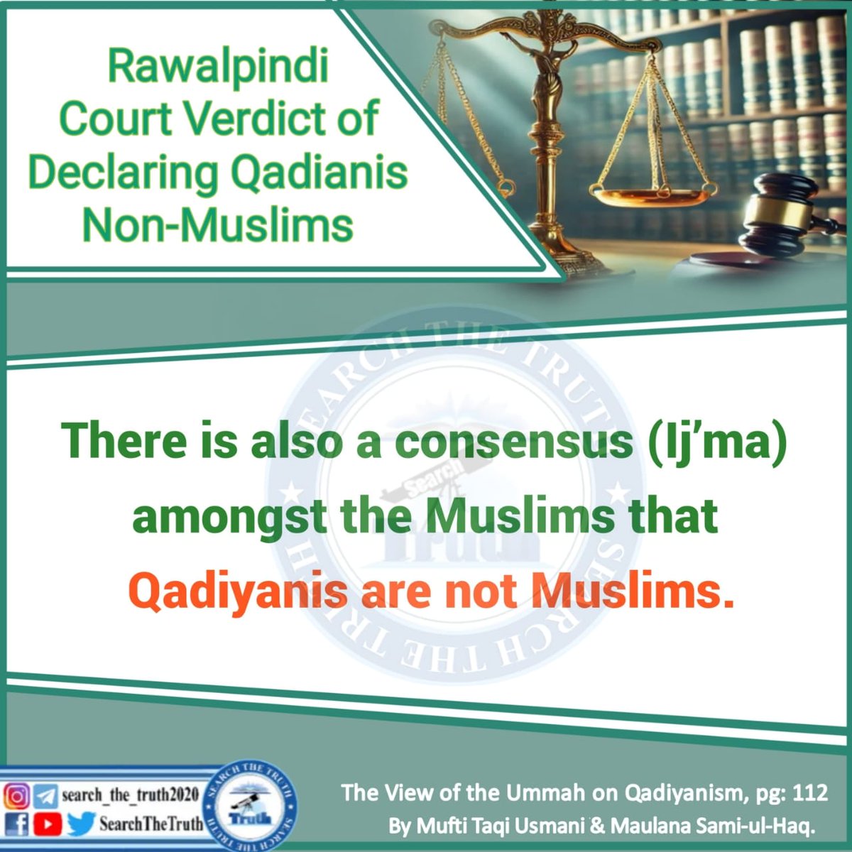 SearchTheTruth5's tweet photo. Qadiyanis are not Muslims.

#May26MirzaEnded
 This is the end of false Prophecy https://t.co/sm3wyr89O2