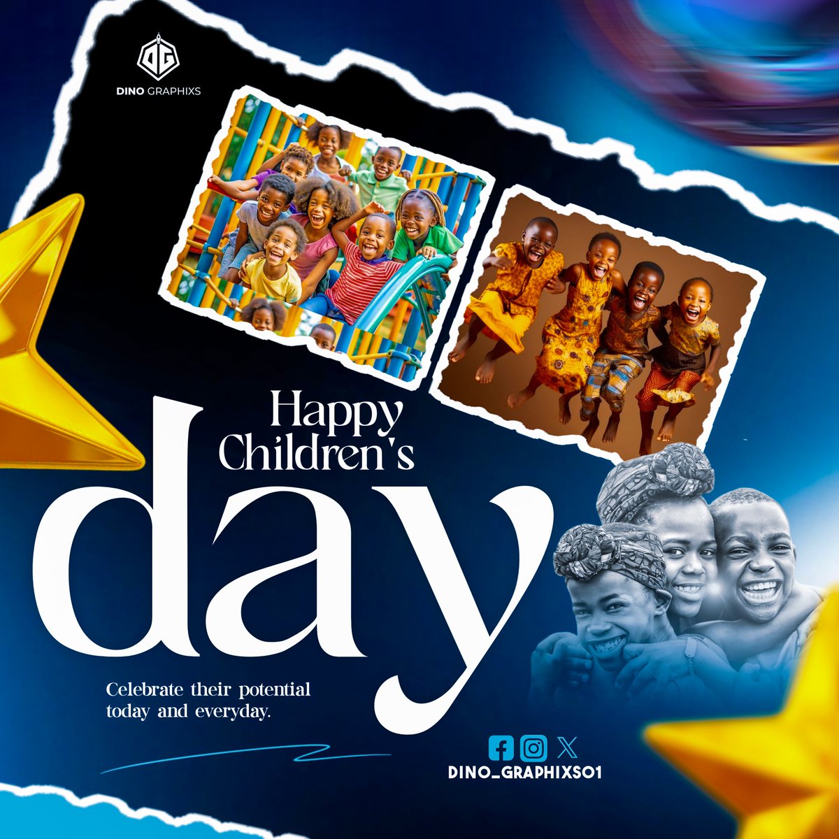 Celebrate their potential today and every day 💛🎉

Every child holds a future worth investing in. Let’s nurture, guide, and inspire 💫💯

#ChildrensDay #NurturePotential #BrightFutures #viralpost #visual #may27th #trendingnow #explorepage #explore #graphicdesign