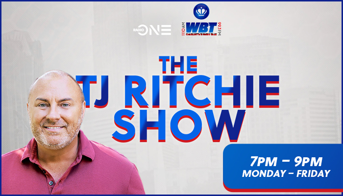 A new era on WBT starts TONIGHT! The TJ Ritchie Show  is late, live, and local on WBT! Listen starting at 7PM! 
Brett Winterble: 3-6p | Breaking with Brett Jensen: 6-7p | Mark Levin: 9p-12M. WBT is now live &amp; local weekdays from 5AM to 9PM! <a href="/wbtradio/">News Talk 1110 & 99.3 WBT</a> <a href="/tjritchieshow/">The TJ Ritchie Show</a>