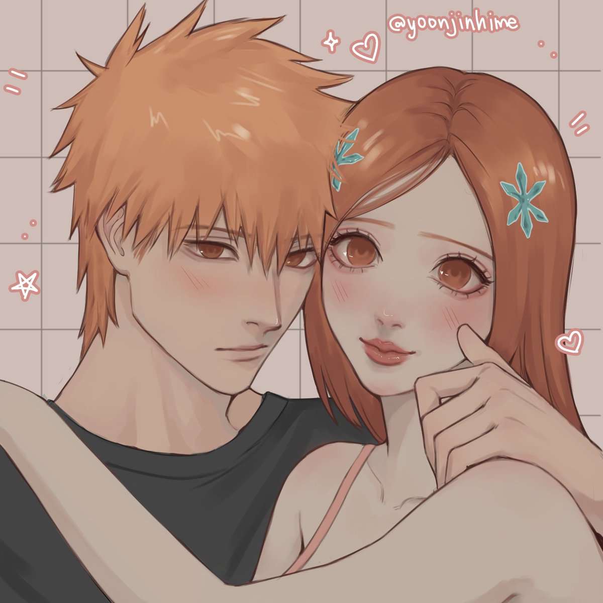 been a while since i drew them😞❤️
#bleach #ichihime #ichigo #orihime #digitalart #ibispaint #fanart  #ブリーチ #黒崎一護 #井上織姫