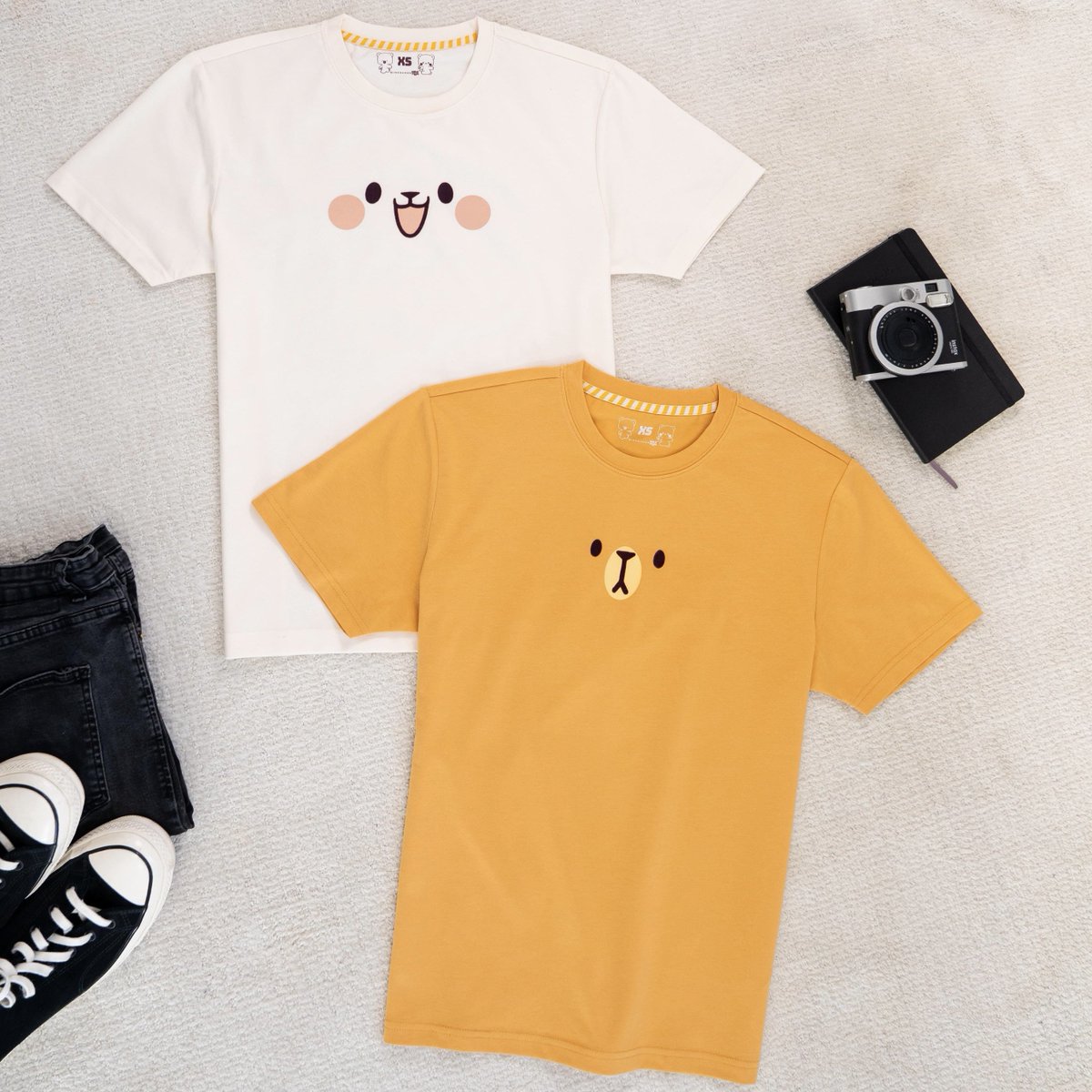 Milk Mocha faces are now on a tee ❤️
Giordano x Milk Mocha Bear: Milk Mocha T-Shirt are coming soon on Monday, June 2 at 9 AM PST!