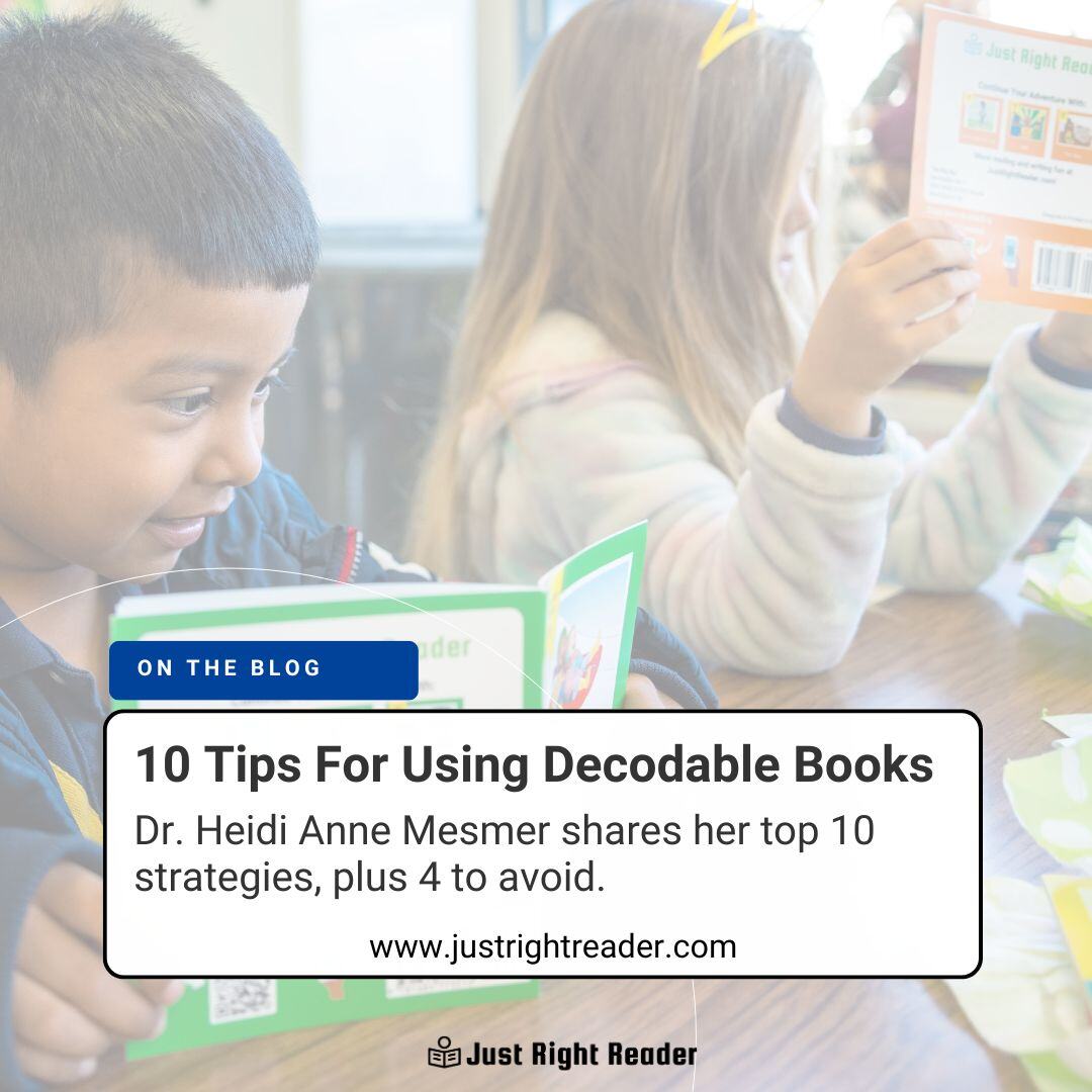 Wondering how to get the most out of decodable books? 

Dr. Heidi Anne Mesmer, a Professor at Virginia Tech, shares 10 expert tips for preparing your students for reading success.

➡️Read it here: hubs.la/Q03gnyFX0