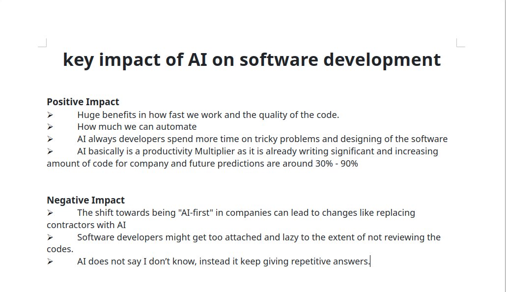 AdelaniAkinola's tweet image. Day 1: key impact of AI on software development? 
#AIforDevelopers @alx_africa  @julienbarbier42   @kalibetre   @lowercase_life