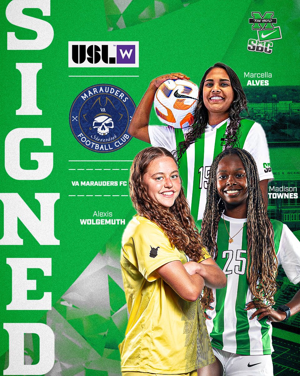 Marshall Women's Soccer (@herdwsoccer) on Twitter photo Three members of The Herd have been playing with <a href="/VAMaraudersFC/">Virginia Marauders FC</a> in the <a href="/USLWLeague/">USL W League</a>!
Good luck to Alexis, Madison, and Marcella, as they continue their summer season!🤘
#WeAreMarshall Three members of The Herd have been playing with <a href="/VAMaraudersFC/">Virginia Marauders FC</a> in the <a href="/USLWLeague/">USL W League</a>!
Good luck to Alexis, Madison, and Marcella, as they continue their summer season!🤘
#WeAreMarshall