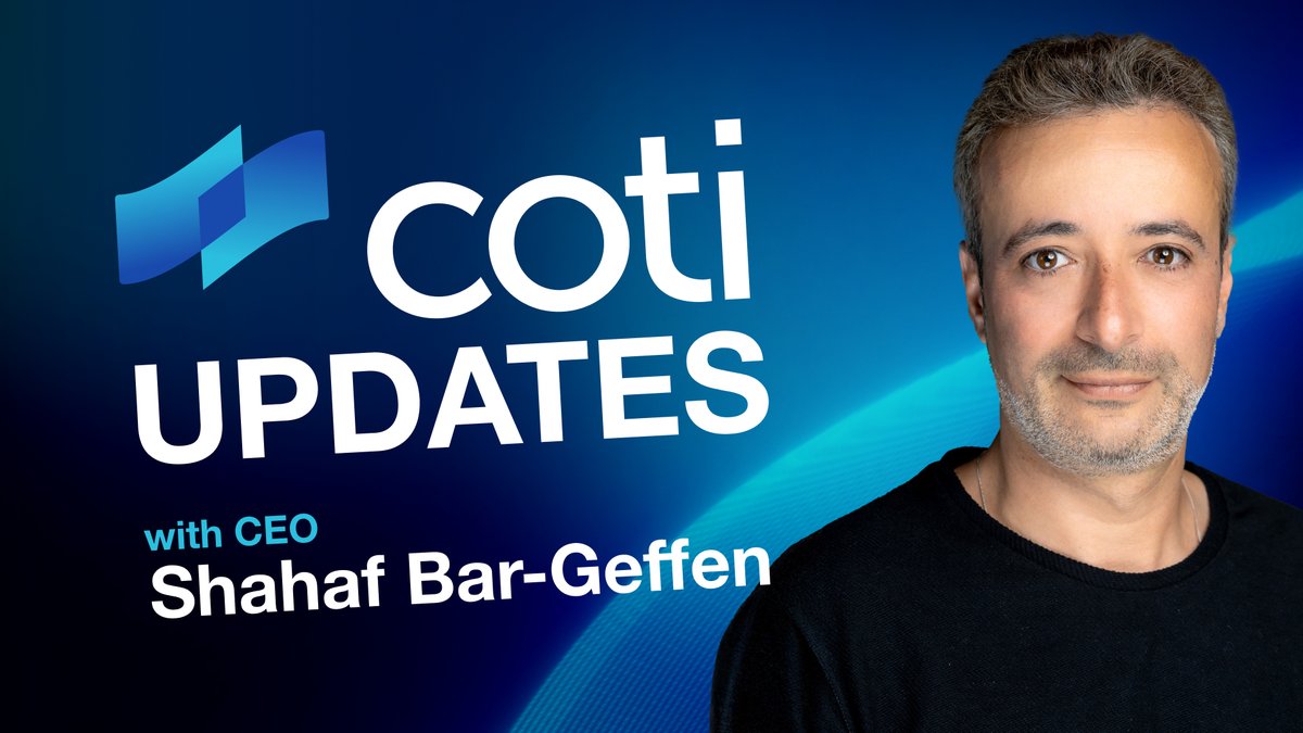 It's been a busy month! Get the latest recap of events with COTI's CEO,
<a href="/shahafbg/">Shahaf Bar-Geffen</a> including:
 • Treasury V2 upgrade
 • @ECB's Digital Euro project
 • SAAIBC &amp; #RWA Summit Roundtable
 • NYC Mayor's Digital Asset Summit
 • <a href="/MessariCrypto/">Messari</a> DeCC report
 • Support for wETH &amp; wBTC