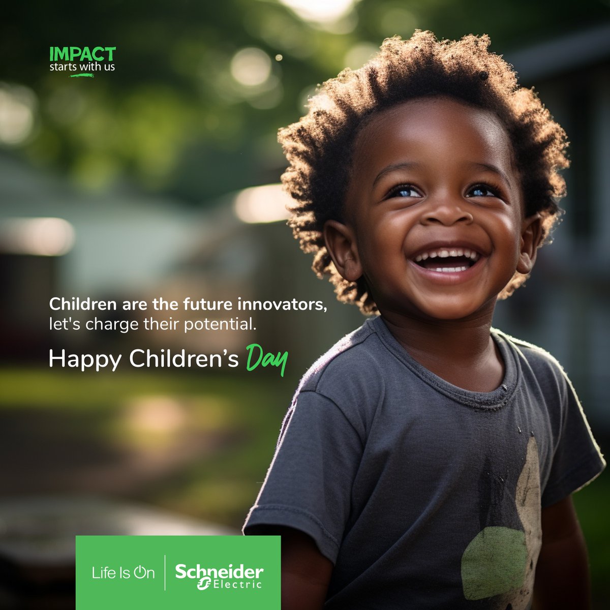 We stand for a future where every child has the opportunity to thrive. On Children’s Day, we reaffirm our commitment to building a world where all children can grow, learn, and lead in a safe, sustainable environment 🌍

#LifeIsOn #ChildrenDay #SchneiderElectric