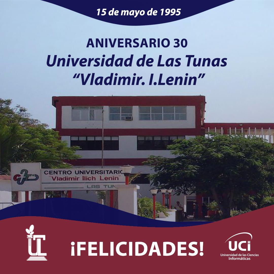 La <a href="/ULTCuba/">Universidad de Las Tunas</a> celebra #hoy su aniversario 30, institución baluarte en el desarrollo  educativo, científico y cultural, que ha contribuido a la formación de miles de profesionales  en diversas del áreas del conocimiento ¡Felicidades y éxitos! <a href="/VirgenYoenia/">Yoenia Virgen</a> <a href="/CubaMES/">MES</a>