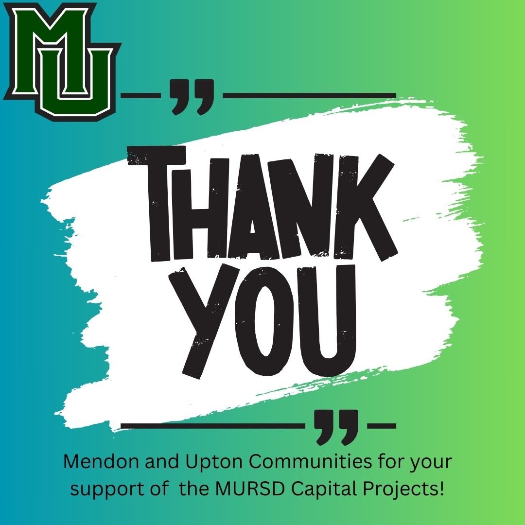 maureenmcohen's tweet image. We are absolutely thrilled and incredibly grateful to the wonderful communities of Mendon and Upton! Your strong support at both the town meetings and the ballot for the MURSD capital projects means the world to us.