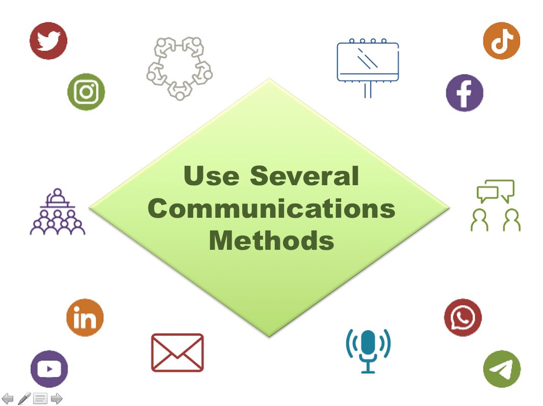 JKageorge's tweet image. Adopt Multi-Channel Strategies
Use various platforms to ensure messages reach all segments of your audience.

#MultiComms #corporatemessaging #messagingtips #publicrelations #communications #PR #tips