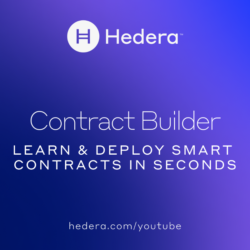 hedera's tweet photo. Skip the downloads and setup. Build smart contracts in your browser with Hedera. Fast, simple, and powerful ✅