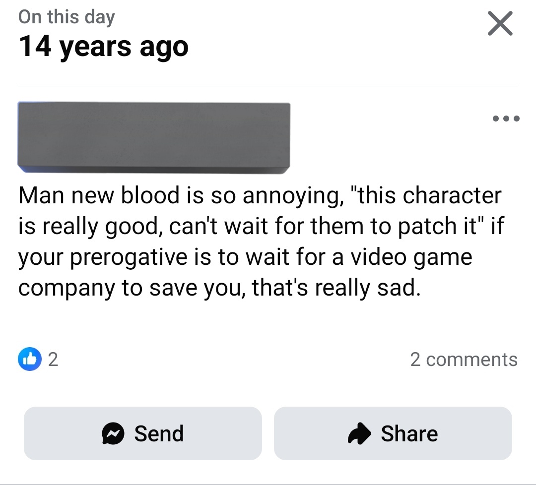 Holy shit I said this 14 years ago and hasn't aged a day