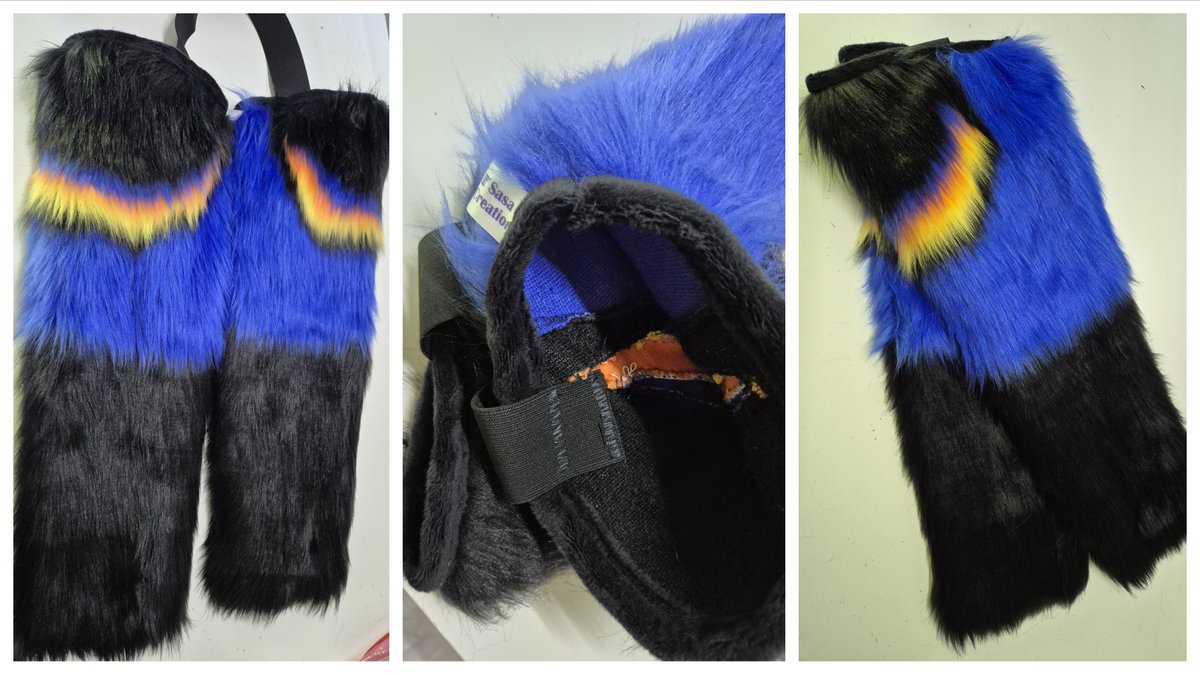 The RainbowDog has also found a new home. 🫶In addition, there are armsleeves for the new owner. ❤️

Feetpaws and armsleeves for Sparklefuchs are also ready. 💪