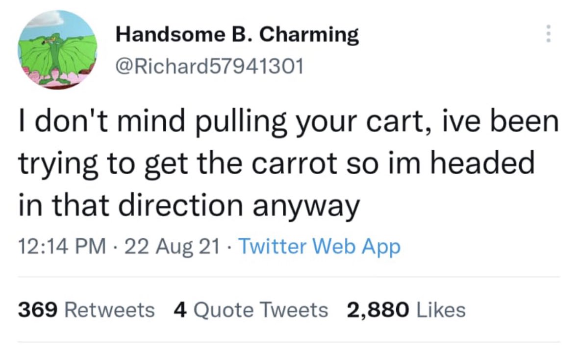 AdsoOfBelk's tweet image. Remains my favorite tweet of all time