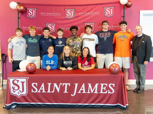 Alex Fletcher (@aalexfletcherr) on Twitter photo Commitment ceremony for the class of 25. Go Saints! <a href="/StJamesSaintsFB/">St. James School Saints Football</a> <a href="/SJSathletics/">Saint James Sports</a> <a href="/onlyatSJS/">Saint James School</a> <a href="/Dave_Fletcher/">Dave Fletcher</a> <a href="/AlexandraKebe/">Alexandra Kebe</a> Commitment ceremony for the class of 25. Go Saints! <a href="/StJamesSaintsFB/">St. James School Saints Football</a> <a href="/SJSathletics/">Saint James Sports</a> <a href="/onlyatSJS/">Saint James School</a> <a href="/Dave_Fletcher/">Dave Fletcher</a> <a href="/AlexandraKebe/">Alexandra Kebe</a>