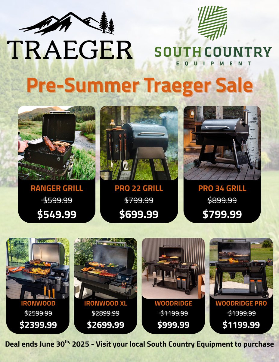 Thinking about getting a smoker this summer? It could be time to turn those dreams into reality.

From now through June 30th, enjoy a discount on some of Traeger’s most popular models.

Whether you're relaxing in the backyard or escaping to the cabin, it's the perfect time to
