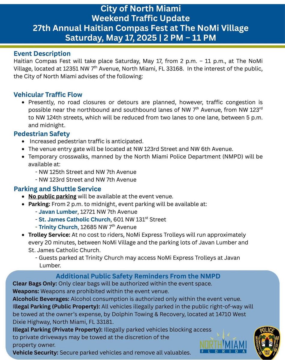 North Miami PD tweet media