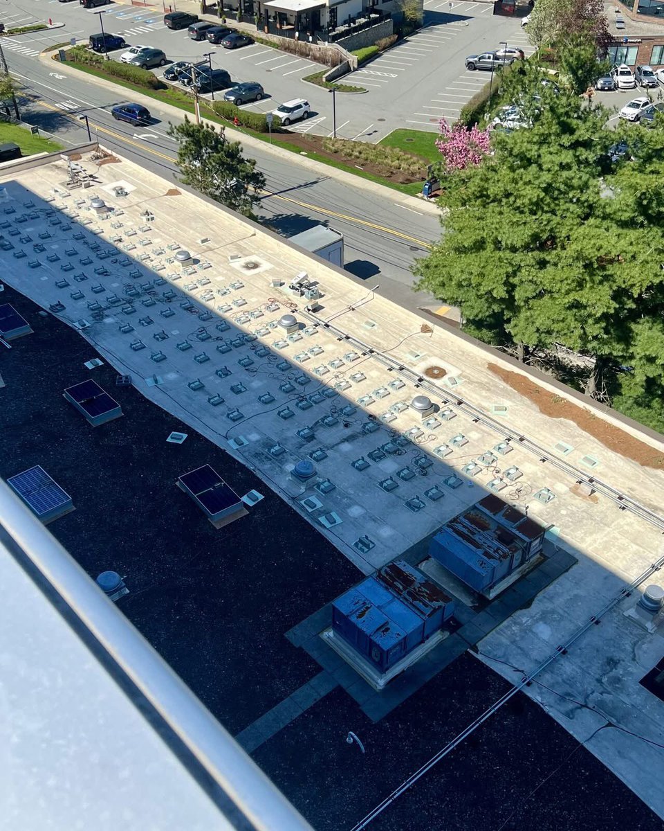 Our SUPERSTAR Boston Solar team just installed a 188.8 kW DC / 170 kW AC behind-the-meter rooftop system for a leading hotel west of Boston 347 panels strong, including two custom arrays wrapped around a circular drum roof set to generate 212,243 kWh in its first year!  $SING
