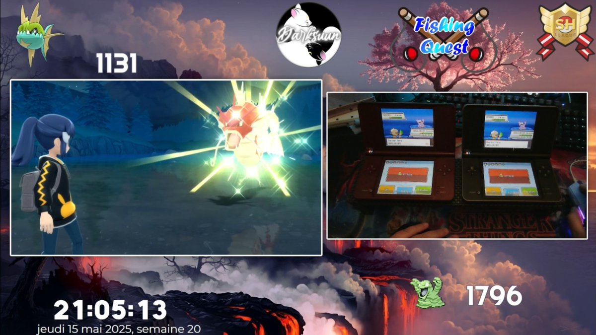 Premier safari DEPS qui ce termine sur un fail mais bon ça fais plaisir une petite fraude ! 
Leviator shiny en 1131 rencontres ✨✨
#SHLS9 #PokemonDiamantEtincelant #shiny #shinyhunting