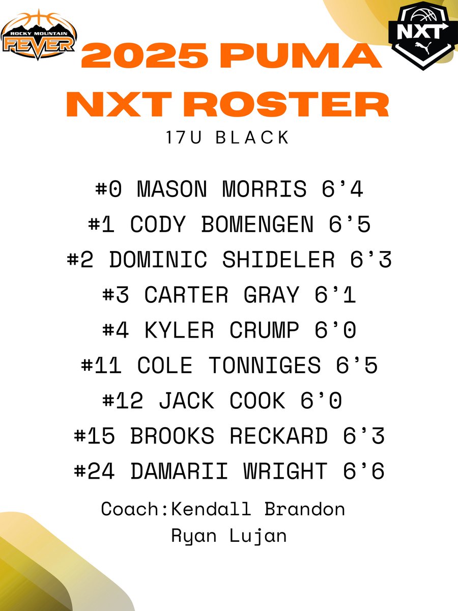 Rocky Mountain Fever (@feverhoops) on Twitter photo 17U Black
Come Check us out this Weekend!!
📍PUMA PRO16 WICHITA LIVE
Nxᴛ Pᴜᴍᴀ Cɪʀᴄᴜɪᴛ
WICHITA
MAY 16-18
@nxtpro_hoops @pro16league <a href="/Bball_CO/">BasketballColorado</a> <a href="/COHoops5280/">Colorado Hoops</a> <a href="/TreySterner5345/">Trey Sterner</a> 17U Black
Come Check us out this Weekend!!
📍PUMA PRO16 WICHITA LIVE
Nxᴛ Pᴜᴍᴀ Cɪʀᴄᴜɪᴛ
WICHITA
MAY 16-18
@nxtpro_hoops @pro16league <a href="/Bball_CO/">BasketballColorado</a> <a href="/COHoops5280/">Colorado Hoops</a> <a href="/TreySterner5345/">Trey Sterner</a>
