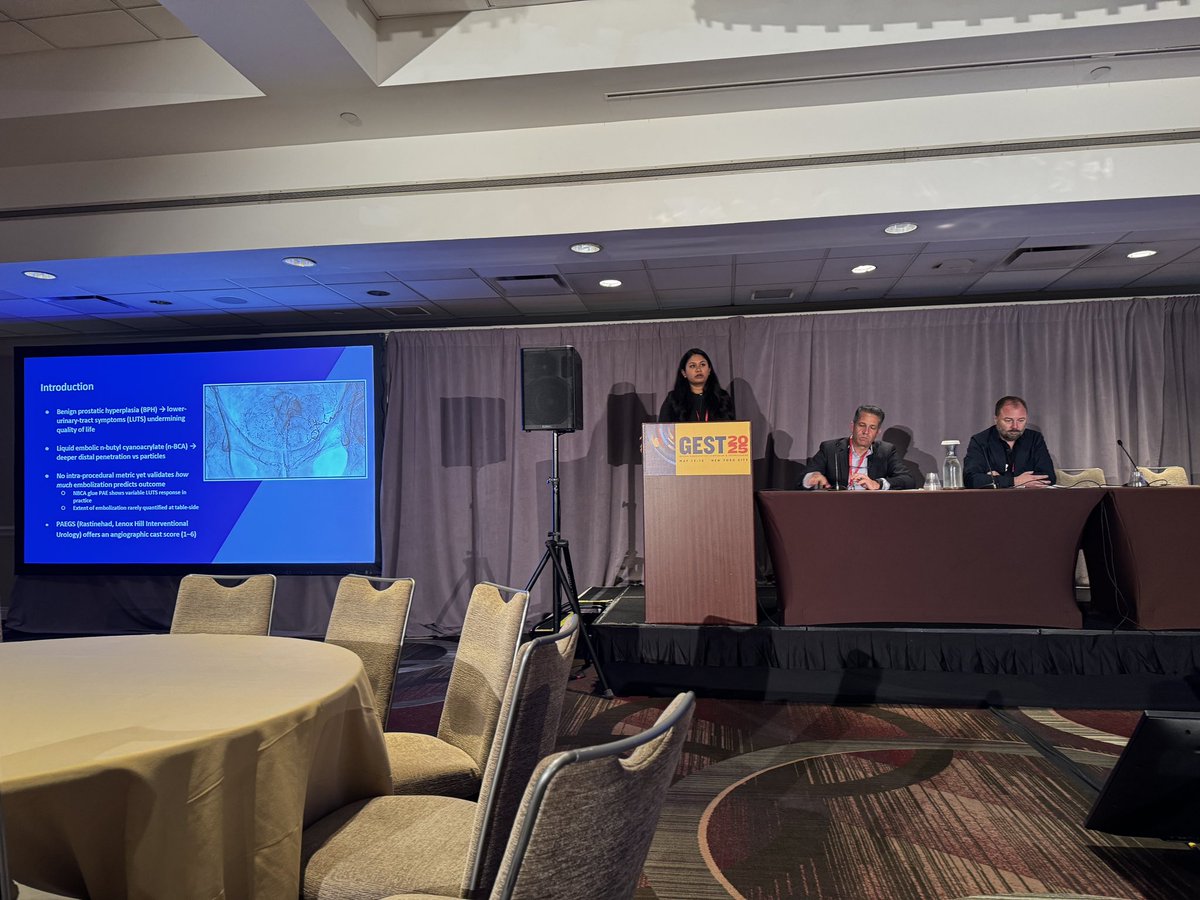Ramita Gowda, MPH (@ramitagowda) on Twitter photo Great start to day 1 of #GEST2025 with Lenox Hill Urology <a href="/DrRastinehad/">Dr. Art Rastinehad</a> & <a href="/MountSinaiIR/">Mount Sinai IR</a> <a href="/bonesz/">Aaron Fischman MD | Interventional Radiologist</a> talking about our study using Dr. Rastinehad’s PAEG System! #justglueit #PAE #Irad Great start to day 1 of #GEST2025 with Lenox Hill Urology <a href="/DrRastinehad/">Dr. Art Rastinehad</a> & <a href="/MountSinaiIR/">Mount Sinai IR</a> <a href="/bonesz/">Aaron Fischman MD | Interventional Radiologist</a> talking about our study using Dr. Rastinehad’s PAEG System! #justglueit #PAE #Irad