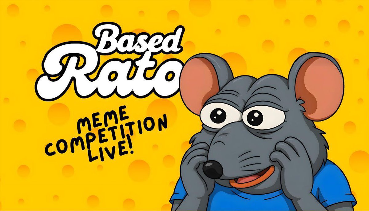 RATOS, IT’S TIME.
Join the #RatRaceToTheMoon meme contest!

Create your best $RATO meme and WIN your slice of $100!

How to Enter:
1.Follow @RATOBASED
2.Post a Rato meme
3.Tag us + use #RatRaceToTheMoon

Prizes:
1st: $50 | 2nd: $40 | 3rd: $30
(crypto payout)