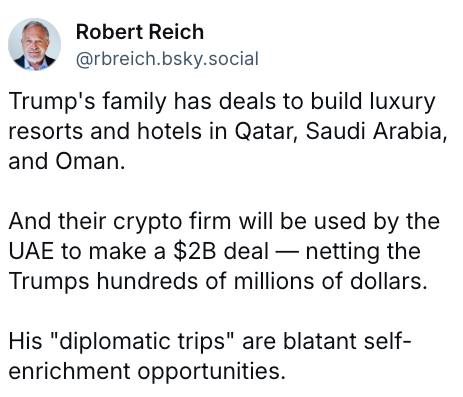 Not one Republican will even entertain the idea that this is corrupt.