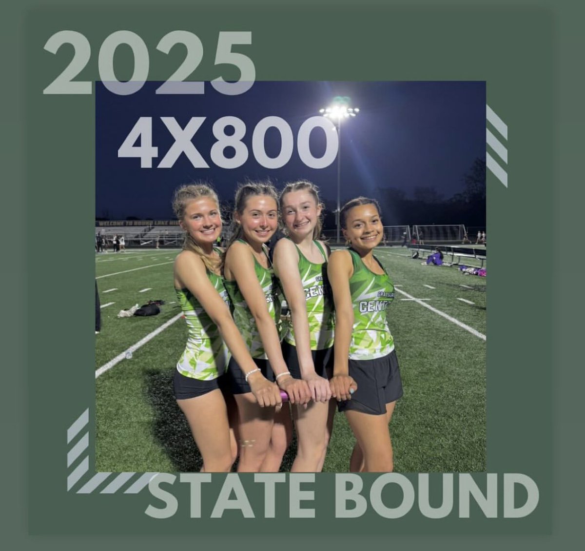 GCHSGirlsTrack's tweet photo. Headed to State!
Proud to have our girls representing in the 4x800, 4x200, 200m, and discus! These athletes have worked hard all season and earned their shot to compete at highest level. Let’s go make some noise! #IHSASTATE #Sectionals #GRIT @MSHeartland_ https://t.co/0TTEksQje2