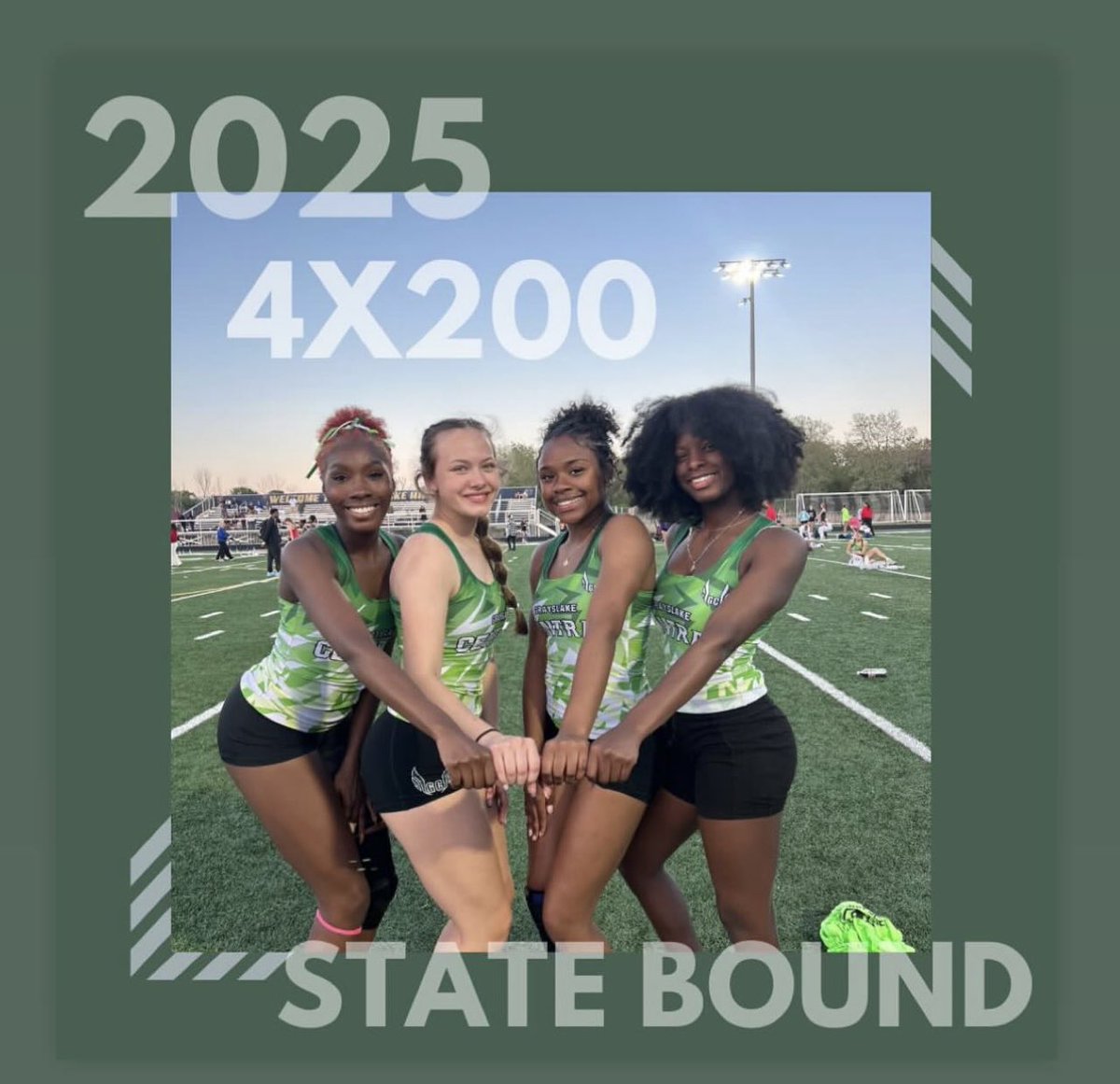 GCHSGirlsTrack's tweet photo. Headed to State!
Proud to have our girls representing in the 4x800, 4x200, 200m, and discus! These athletes have worked hard all season and earned their shot to compete at highest level. Let’s go make some noise! #IHSASTATE #Sectionals #GRIT @MSHeartland_ https://t.co/0TTEksQje2