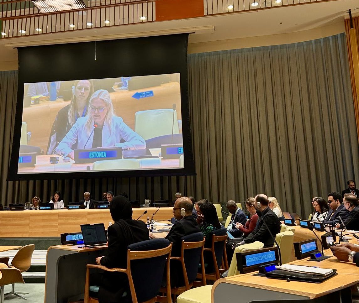 EstoniaUN's tweet photo. At interactive dialogue with 🇩🇪PGA80 candidate H.E. Annalena Baerbock, 🇪🇪 on behalf of the #ACTgroup emphasised the important role of the PGA to ensure that the selection process of the next 🇺🇳UNSG is transparent & inclusive. https://t.co/s1nzjL4CbA