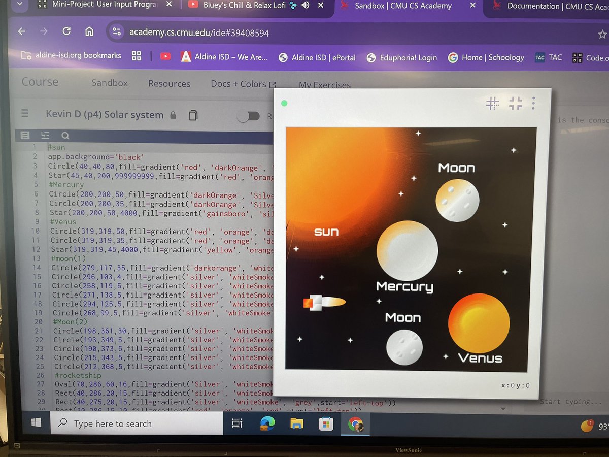 Connie Dunn (@rocks_cs) on Twitter photo And as soon as one is posted another <a href="/StovallMS_AISD/">Stovall Middle_AISD</a> solar system has developed and they raise the bar 🤭adding labels and rockets 💙 <a href="/AldineCTE/">Aldine CTE</a> <a href="/AldineISD/">Aldine ISD</a> <a href="/wright_elsa/">Elsa Wright</a> <a href="/CMU_CS_Academy/">CMU CS Academy</a> <a href="/jguerra2022/">Jaime Guerra</a> And as soon as one is posted another <a href="/StovallMS_AISD/">Stovall Middle_AISD</a> solar system has developed and they raise the bar 🤭adding labels and rockets 💙 <a href="/AldineCTE/">Aldine CTE</a> <a href="/AldineISD/">Aldine ISD</a> <a href="/wright_elsa/">Elsa Wright</a> <a href="/CMU_CS_Academy/">CMU CS Academy</a> <a href="/jguerra2022/">Jaime Guerra</a>