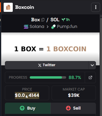 YoureEarlyBro's tweet photo. Anyone think a box can flip a house? Catch #boxcoin on pumpfun at 40k mc right now. Let's send it and flip that damn $house coin. NFA #solana #memes
Dex is paid. ☑️☑️
ApcTXQr58HQd27G84ggervapNGH4FjKNdG8UmS7Vpump https://t.co/gemThCUDu1