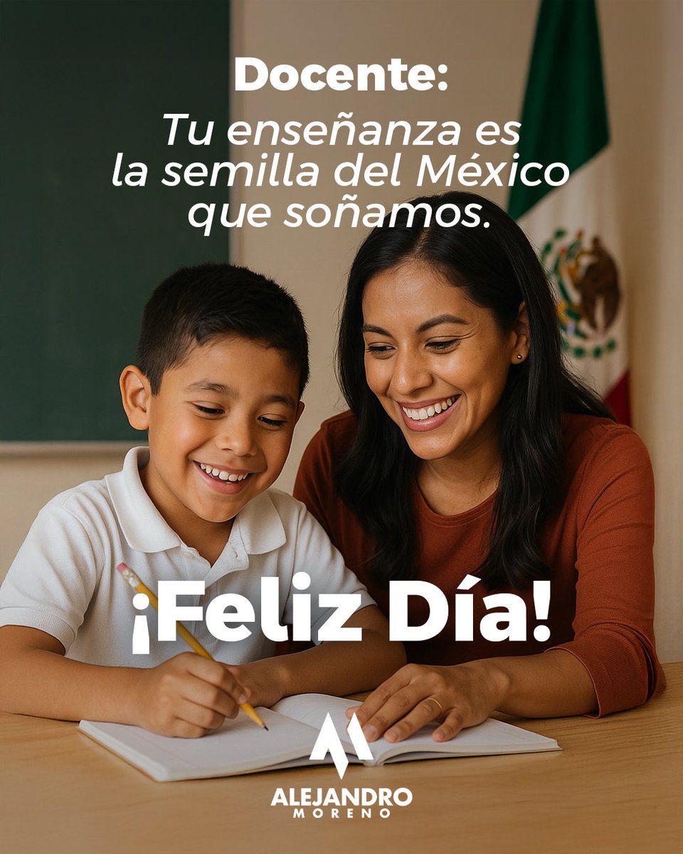 Gracias a las maestras y maestros que con su entrega marcan el rumbo del México que soñamos. Su trabajo deja huella en cada generación.

¡Feliz Día del Maestro! 👨‍🏫 👩‍🏫