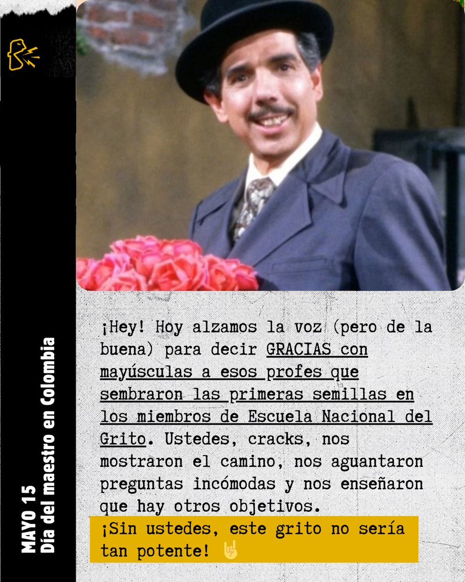 Abrimos hilo 🧵: ¡Hoy, Día del Maestro, celebramos a esos profes increíbles que marcaron nuestras vidas en la Escuela Nacional del Grito y más allá! 📣 Pero en medio de la celebración, una pregunta resuena con fuerza: ¿Quién cuida a quien nos enseña? 🤔🙏