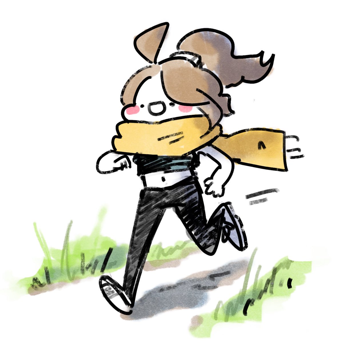 J’suis contente, ce soir j’ai couru plus de 5km sans m’arrêter :D (chuis absolument pas sportive donc pour moi jtrouve ça bien—)
J’me dis même que j’aurais pu continuer mais j’avais mal aux pieds, j’ai chopé des ampoules 😭