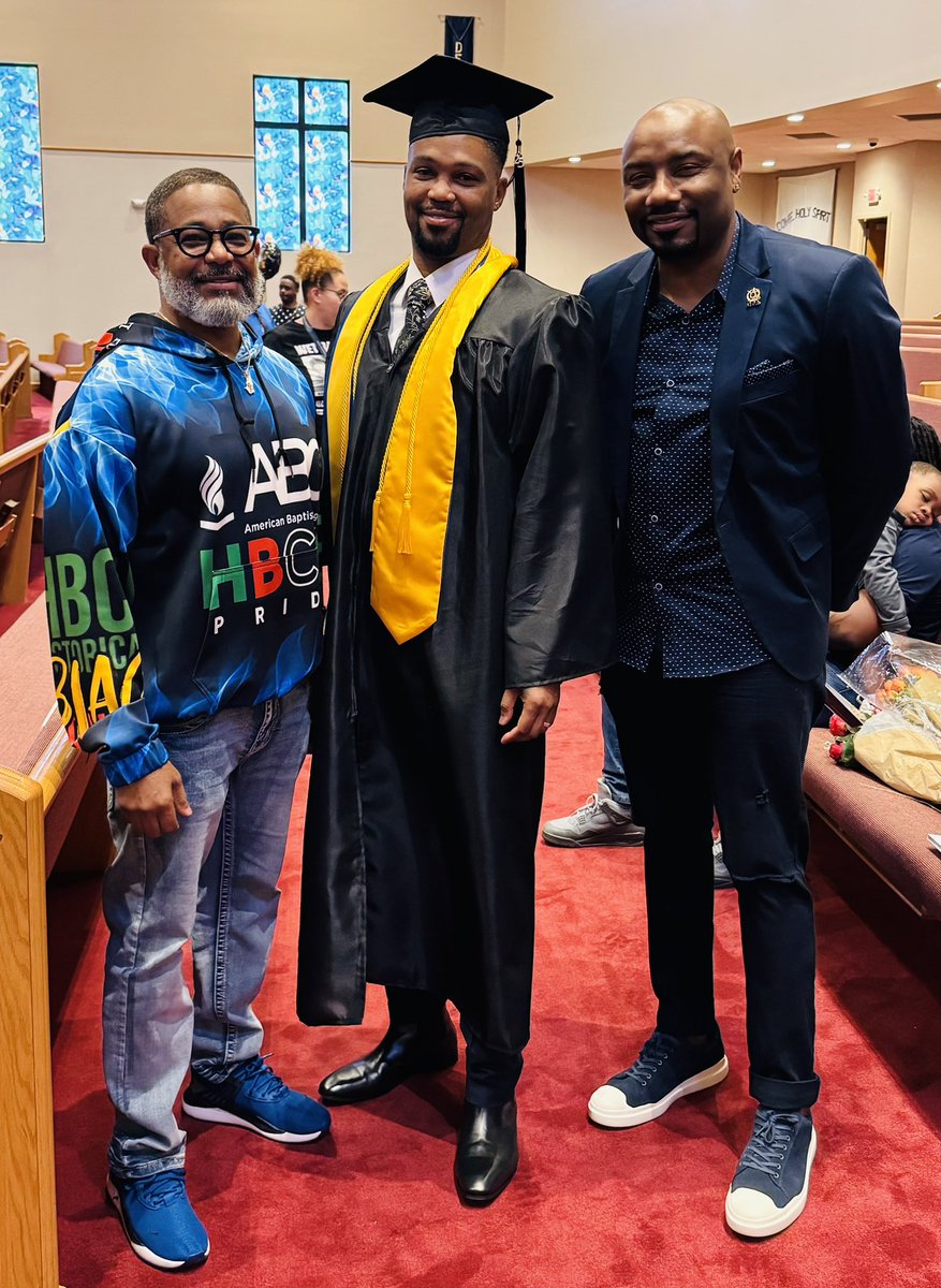 X Post from Rahim Buford:

Proud to witness Cyrus Wilson graduate valedictorian from American Baptist College—after 27 years in prison.

Even more special as Dr. Forrest Harris, who gave me a full ride after meeting me in prison, retires this year.
Full circle.
Legacy.
#Unchained