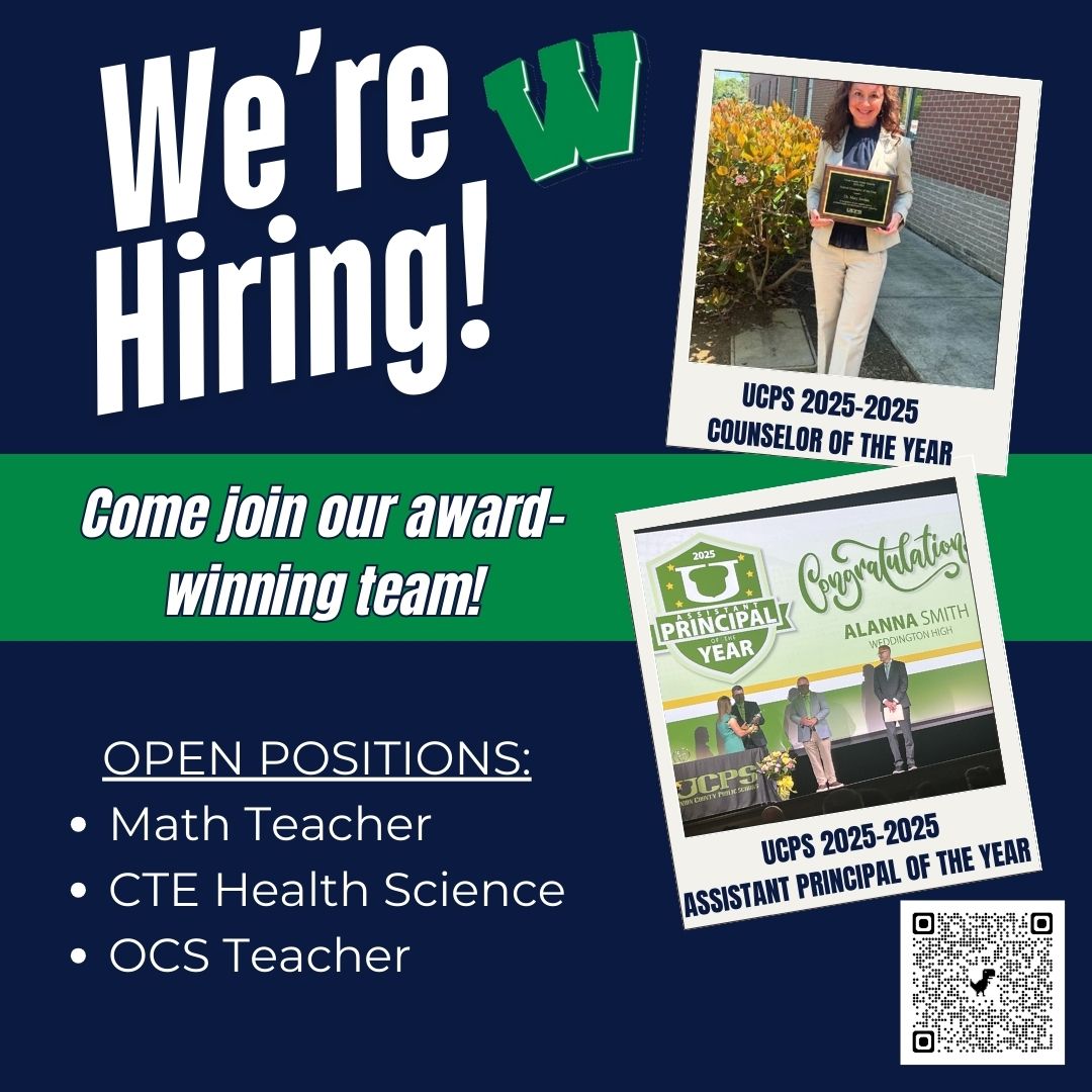 Calling all educators: Your next classroom is waiting! Come be a part of our award-winning team. Scan the QR code above to apply!

@aghoulihan @ucpsnc