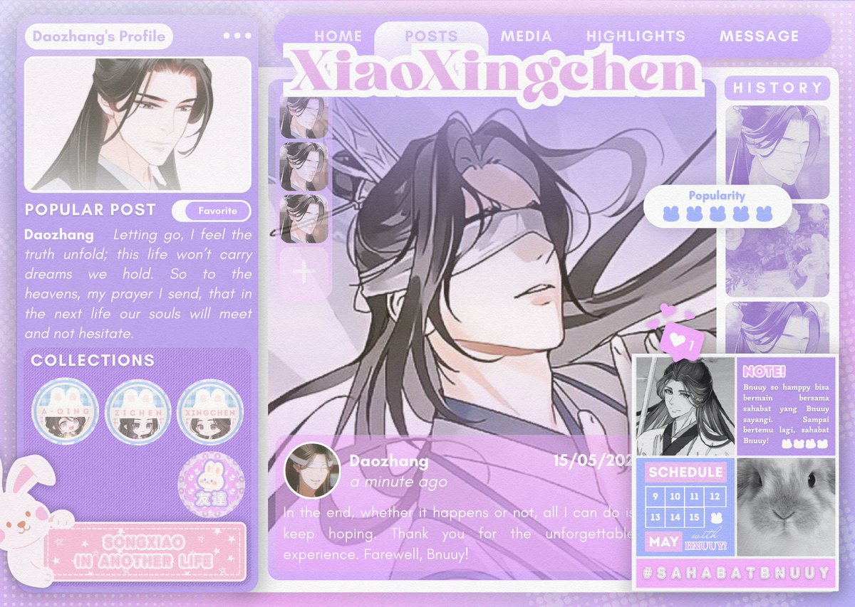 arxlecchino's tweet image. ⠀
After a week with Bnuuy, the sky feels less heavy. I can smile again now like petals letting go in spring.  I, Xiao Xingchen, will carry this warmth gently, for in some tender corner of the universe, we’re still chasing butterflies together.
⠀