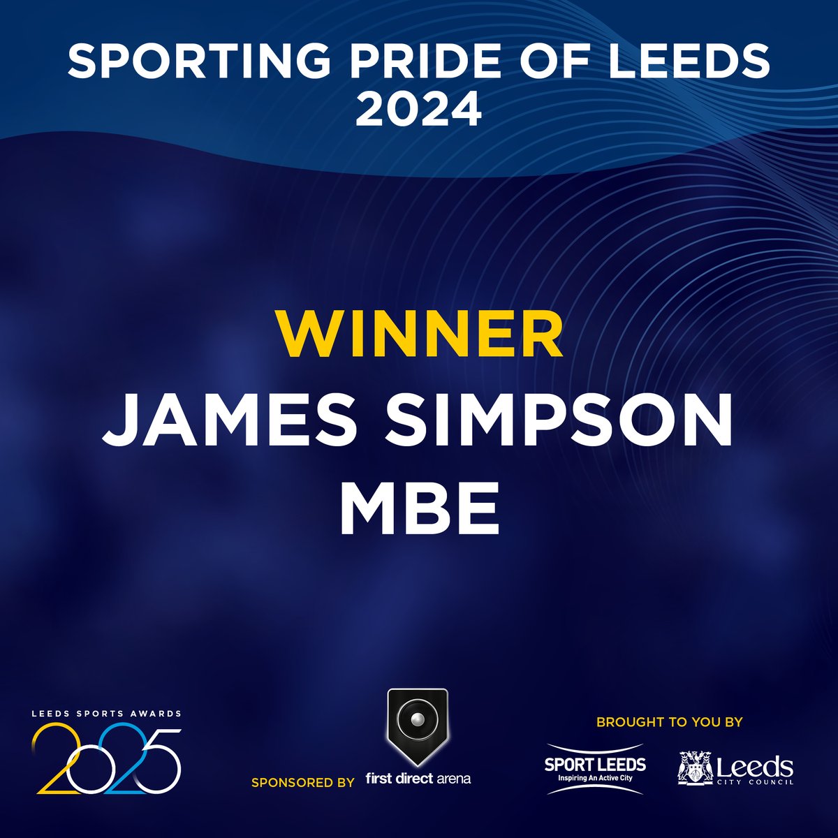 Sport Leeds (@sportleeds) on Twitter photo ๐ Sporting Pride of Leeds ๐
Congratulations to <a href="/SimWheelchairRL/">James Simpson-Hill MBE</a> โ a true inspiration in Wheelchair Rugby League ๐
Coach. Leader. Volunteer. Champion. ๐ช
Thanks to <a href="/fdarena/">first direct bank arena</a> for sponsoring this award!
#LSA25 #LeedsRhinos #WheelchairRugby #PrideOfLeeds ๐ Sporting Pride of Leeds ๐
Congratulations to <a href="/SimWheelchairRL/">James Simpson-Hill MBE</a> โ a true inspiration in Wheelchair Rugby League ๐
Coach. Leader. Volunteer. Champion. ๐ช
Thanks to <a href="/fdarena/">first direct bank arena</a> for sponsoring this award!
#LSA25 #LeedsRhinos #WheelchairRugby #PrideOfLeeds