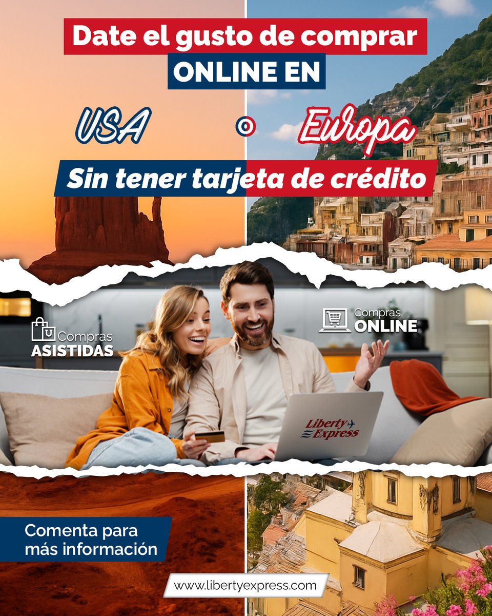 💻🛍Liberty Express no solo envía tus compras, sino que también las puede comprar por ti con nuestra tarjeta de crédito

💳✉️solo debe escribir al correo comprasonline@libertyexpress.com y envía el listado de todo lo que deseas comprar, que nosotros lo compramos por ti
