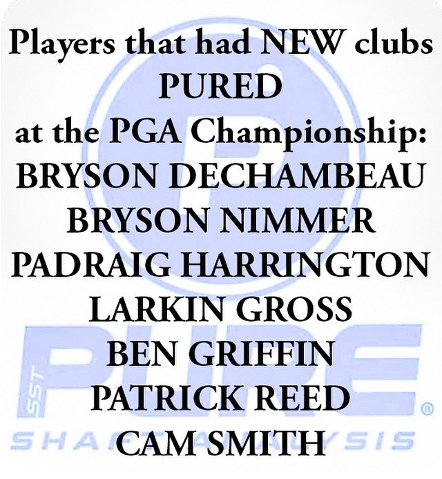 Good week PUREing some NEW clubs at the PGA Championship #sst #sstpure #PGAChampionship #pga