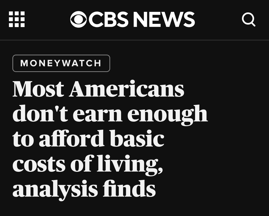 60% of American households can’t afford a minimal quality of life.

Meanwhile, the 19 richest households saw their wealth increase by $1 trillion in 2024 — the biggest one-year increase ever.

Our problem isn't a lack of resources.

Our problem is ever-expanding inequality.