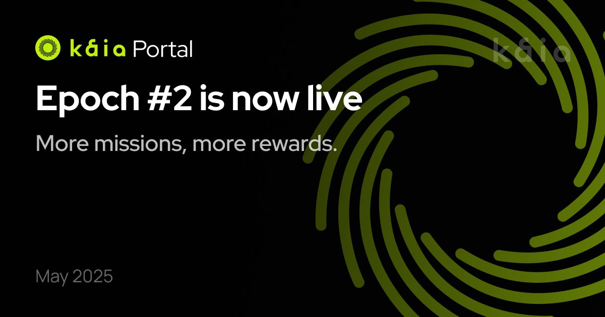 HorlarscoH's tweet photo. 1/ Kaia Portal Epoch #2 is LIVE
Duration: May 14 – Aug 13
5M $KAIA + $1.1M in rewards
Daily quests, LP missions, referrals
Rewards drop monthly post-epoch
Join the mission: https://t.co/YjkPFkrIG7
#KaiaPortal #KAIAIncentives https://t.co/ZeWjYYtjJW