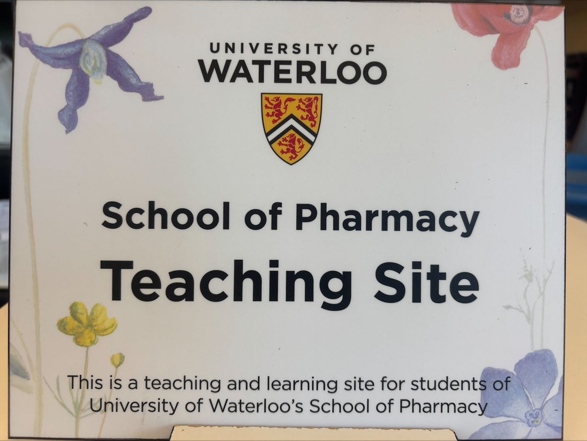 rx_connect's tweet photo. We’re proud to share that our organization has been recognized by University of Waterloo School of Pharmacy as an official teaching site for their co-op and patient care rotation programs!

#PharmacyEducation #WaterlooPharmacy #TeachingSite #FuturePharmacists #RxConnect https://t.co/zWHtV9w52c