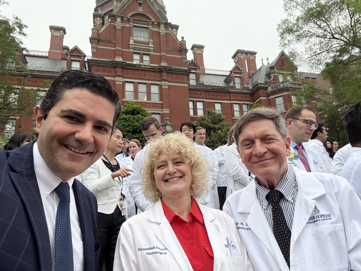 It always feels like coming home when I visit Johns Hopkins Hospital, where I spent seven years of my neurosurgical training. Today, I was honored to be Visiting Professor, for the second time, at the birthplace of Neurosurgery, on the historic transition of Chairs from Dr. Brem