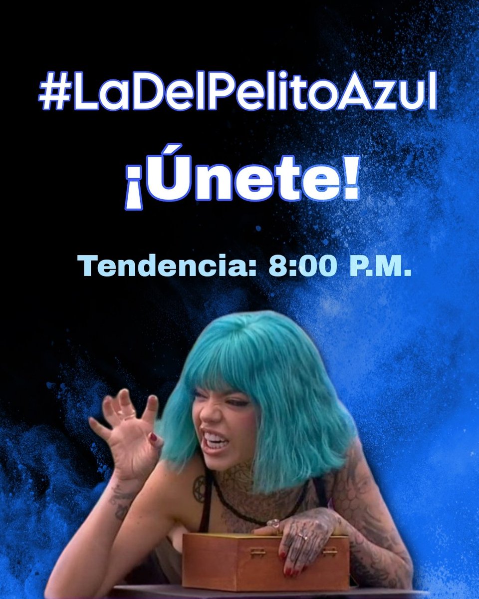 pandillagate01's tweet photo. ATENCION PANDILLA !!!
el dia de hoy tenemos una meta y es hacer viral a nuestra futura ganadora melissa gate 
Únanse al #LaDelPelitoAzul  #LaCasaDeLosFamososCol 
a partir de las 8pm los esperamos con sus mejores edits y fotos de nuestra chica 💙🖤
#MelissaNoEstaSola 🖤💥💥 https://t.co/Dovipqe8BL