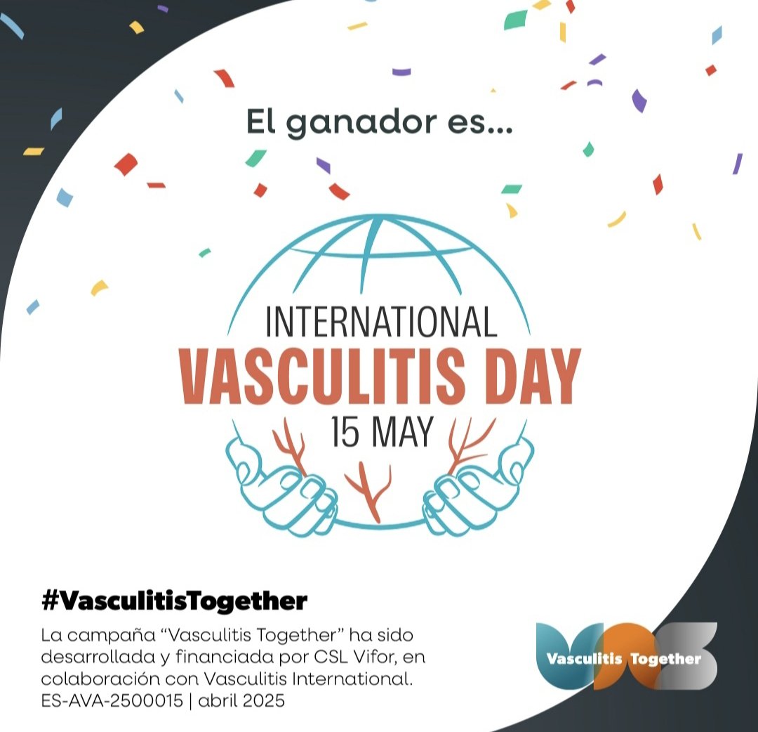🌍✨ ¡TENEMOS UN GANADOR! 

La comunidad de las vasculitis ha hablado, y nos entusiasma mostrar el logotipo oficial del Día Internacional de las Vasculitis (DIV). 🎉